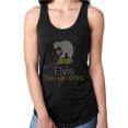thumbnail image 1 of Womens T-Shirt Rhinestone Bling Black Tee Before Elvis There was Nothing Tank Racer Back Small, 1 of 2