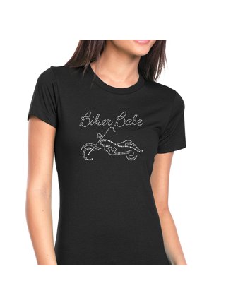 Rhinestone Wear Womens T-Shirt Rhinestone Bling Black Tee Football Mom Green V-Neck Medium, Women's