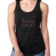 thumbnail image 1 of Womens T-Shirt Rhinestone Bling Black Tee Birthday Princess Crown Pink Tank Racer Back XX-Large, 1 of 2