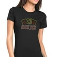 thumbnail image 1 of Womens T-Shirt Rhinestone Bling Black Tee Casino Vegas Blackjack 21 Crew Neck Large, 1 of 2