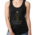 thumbnail image 1 of Womens T-Shirt Rhinestone Bling Black Tee Communion Princess Sparkle Tank Racer Back XX-Large, 1 of 2