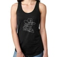 thumbnail image 1 of Womens T-Shirt Rhinestone Bling Black Tee Cowgirl Figure Face Tank Racer Back XX-Large, 1 of 2