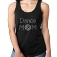thumbnail image 1 of Womens T-Shirt Rhinestone Bling Black Tee Dance Mom white Sparkle Tank Racer Back Large, 1 of 2