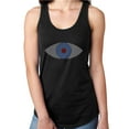 thumbnail image 1 of Womens T-Shirt Rhinestone Bling Black Tee Evil Eye Curse Protection Tank Racer Back Large, 1 of 2
