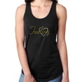 thumbnail image 1 of Womens T-Shirt Rhinestone Bling Black Tee Feeling Heart Sparkle Tank Racer Back XX-Large, 1 of 2