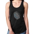 thumbnail image 1 of Womens T-Shirt Rhinestone Bling Black Tee Fingerprint Jesus Get You Tank Racer Back Medium, 1 of 2