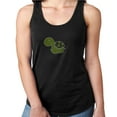 thumbnail image 1 of Womens T-Shirt Rhinestone Bling Black Tee Green Cute Turtle Sparkle Tank Racer Back X-Large, 1 of 2
