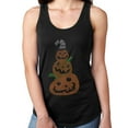 thumbnail image 1 of Womens T-Shirt Rhinestone Bling Black Tee Halloween Pumpkin Snowman Tank Racer Back Medium, 1 of 2