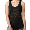 thumbnail image 1 of Womens T-Shirt Rhinestone Bling Black Tee Happy Halloween Pumpkins Tank Racer Back X-Large, 1 of 2