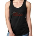 thumbnail image 1 of Womens T-Shirt Rhinestone Bling Black Tee I'm The Bride Red Sparkle Tank Racer Back X-Large, 1 of 2