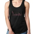 thumbnail image 1 of Womens T-Shirt Rhinestone Bling Black Tee Lashedout Lash Pink Sparkle Tank Racer Back X-Large, 1 of 2