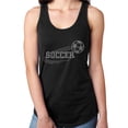 thumbnail image 1 of Womens T-Shirt Rhinestone Bling Black Tee Soccer Sports Ball White Tank Racer Back XX-Large, 1 of 2