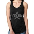 thumbnail image 1 of Womens T-Shirt Rhinestone Bling Black Tee Texas Star White Sparkle Tank Racer Back X-Large, 1 of 2