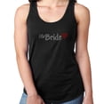 thumbnail image 1 of Womens T-Shirt Rhinestone Bling Black Tee The Bride Red Heart Sparkle Tank Racer Back Medium, 1 of 2