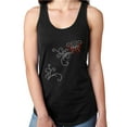 thumbnail image 1 of Womens T-Shirt Rhinestone Bling Black Tee Tribal Sparkle Butterfly Tank Racer Back Small, 1 of 2