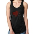 thumbnail image 1 of Womens T-Shirt Rhinestone Bling Black Tee Valentines Day Love Hearts Tank Racer Back X-Large, 1 of 2