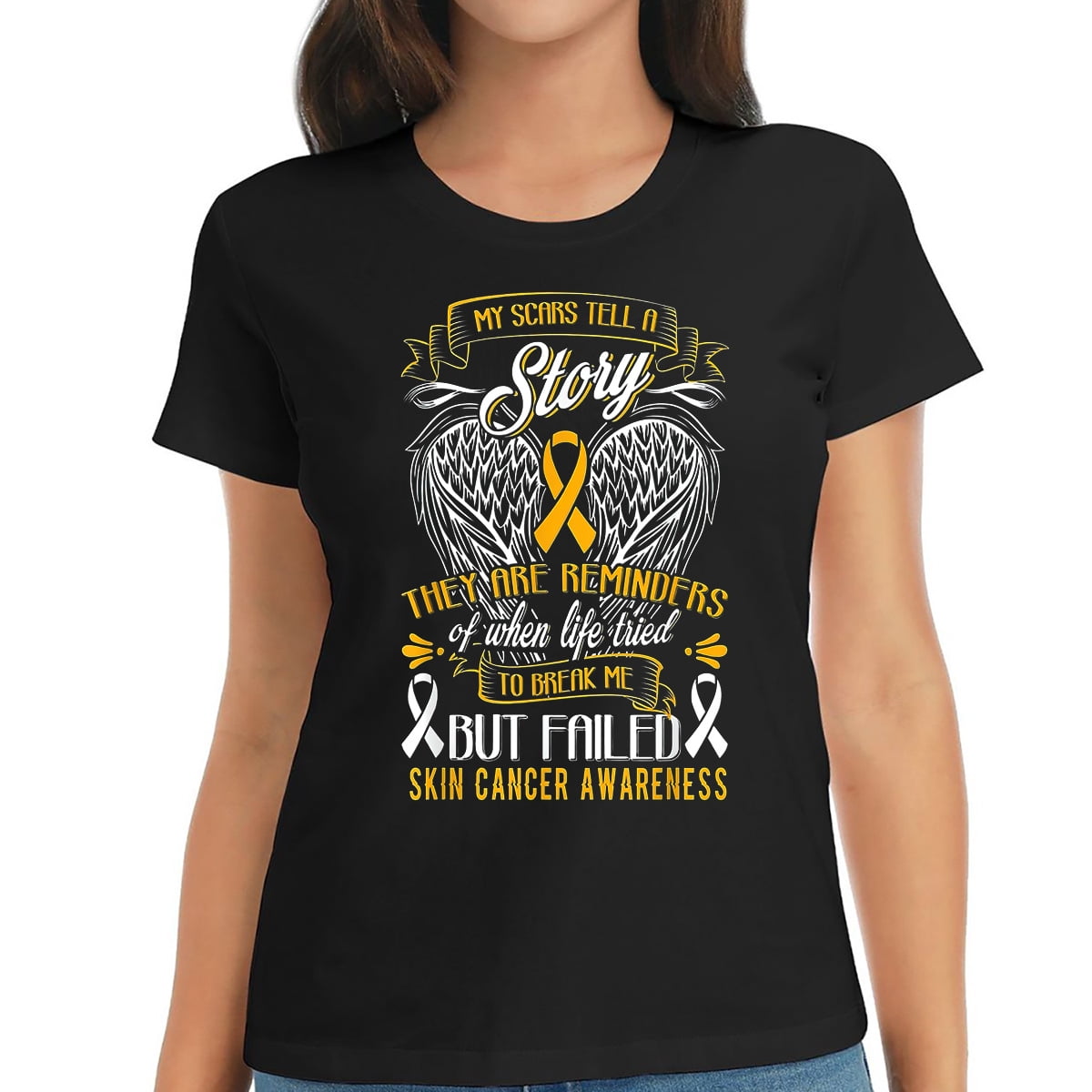 Melanoma Cancer Awareness T-Shirt My-Scares-Tell-A-Story Melanoma Cancer Awareness T-Shirt My-Scares-Tell-A-Story