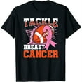 thumbnail image 1 of Womens T Shirt Tackle Breast Cancer Football Pink Breast Cancer Awareness Shirts Black 2XL, 1 of 5