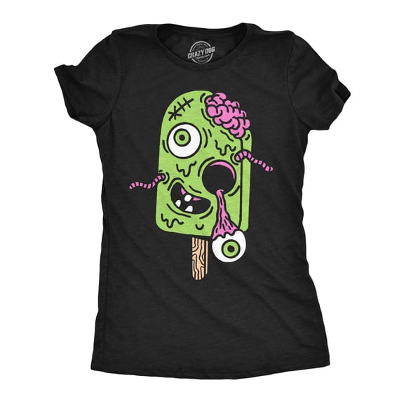 Womens T Shirt Zombie Ice Cream Cone Halloween Tee For Ladies Womens Graphic Tees
