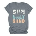 thumbnail image 1 of Womens T Shirts 2024 Summer Casual Short Sleeve Hawaiian Shirts Loose Fit Crew Neck Letter Printed Vacation Beach Tee Tops Trendy Funny Leisure Tshirt Soft Lightweight, 1 of 3