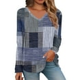 thumbnail image 1 of Womens T Shirts Casual Long Sleeve V Neck Shirts Lightweight Swea Fashion Tunic Tops Tshirts, 1 of 5