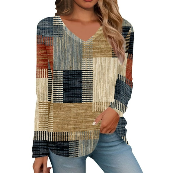 Womens T Shirts Casual Long Sleeve V Neck Shirts Lightweight Swea Fashion Tunic Tops Tshirts
