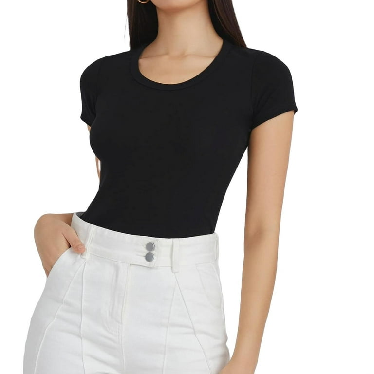 walmart womens black t shirt