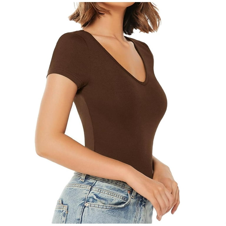 walmart women's v neck t shirts