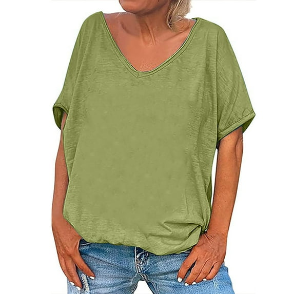 Womens T Shirts Casual V Neck Short Sleeve Button Up Shirts for Women Cropped Women Summer Tops Cotton Red Shirts for Women Dry Fit