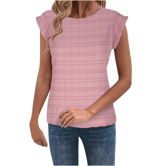 Womens T Shirts Casual V Neck Women Workout Tops Loose Cute Summer Tops for Women Trendy Short Sleeve Button Up Shirts for Women Print