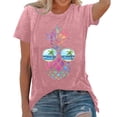 thumbnail image 1 of Womens T Shirts Crew Neck Fashion Casual Tops 2026 Pineapple Print Short Sleeve Y2K Tee, 1 of 4