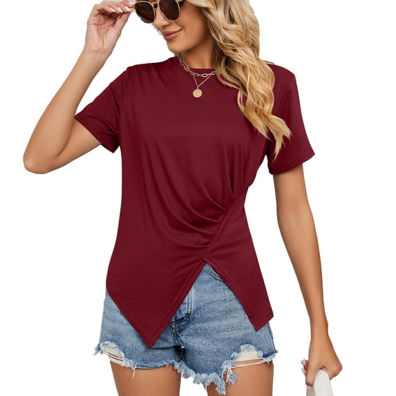 Womens T Shirts Crew NeckShort Sleeves Lightweight Spring Clothes Womens Top
