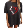 thumbnail image 1 of Womens T Shirts Graphic Tees Boho Women Workout Tops Womens Tops Dressy Casual 3/4 Sleeve V Neck Evening Party Shirts White, 1 of 6