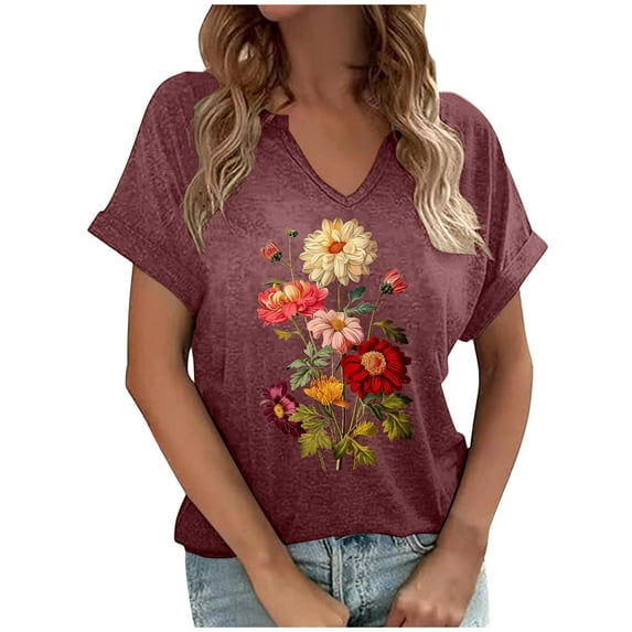 Womens T Shirts Graphic Tees Vintage Workout Shirts Women Tight Cute Graphic Crop Tops for Women Beach Shirt Sunshine White Clearance Deals