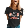 thumbnail image 1 of Womens T Shirts Letter Print Graphics Crew Neck Short Sleeve Loose Trendy Casual Tops, 1 of 5