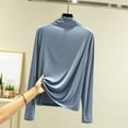 thumbnail image 1 of Womens T Shirts Long Sleeves Crew Neck Slim Fit Basic Tees Casual Spring Outfits Clothes Women Size L, 1 of 3