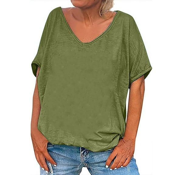 Womens T Shirts Loose Cotton Plus Size Golf Shirts for Women Dry Fit Womens Tops Dressy Casual Tunic Button Down Shirts Green