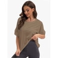 thumbnail image 1 of Womens T-Shirts Loose Fit Crewneck Short Sleeve Summer Casual Blouse Tee Tops, 1 of 4