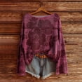 thumbnail image 1 of Womens T Shirts Loose Fit Loose Fit Long Sleeve T Shirt For Floral Print Casual Blouse Top Casual Tee Tops, 1 of 3
