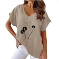 thumbnail image 1 of Womens T Shirts Loose Pack Womens Sports Tops Loose White Summer Tops for Teens Summer Shirts for Teens Modest, 1 of 4