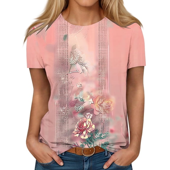 Womens T Shirts Loose Plus Size Womens Workout Tops Women Short Sleeve Tops Cotton Evening Party Shirts White