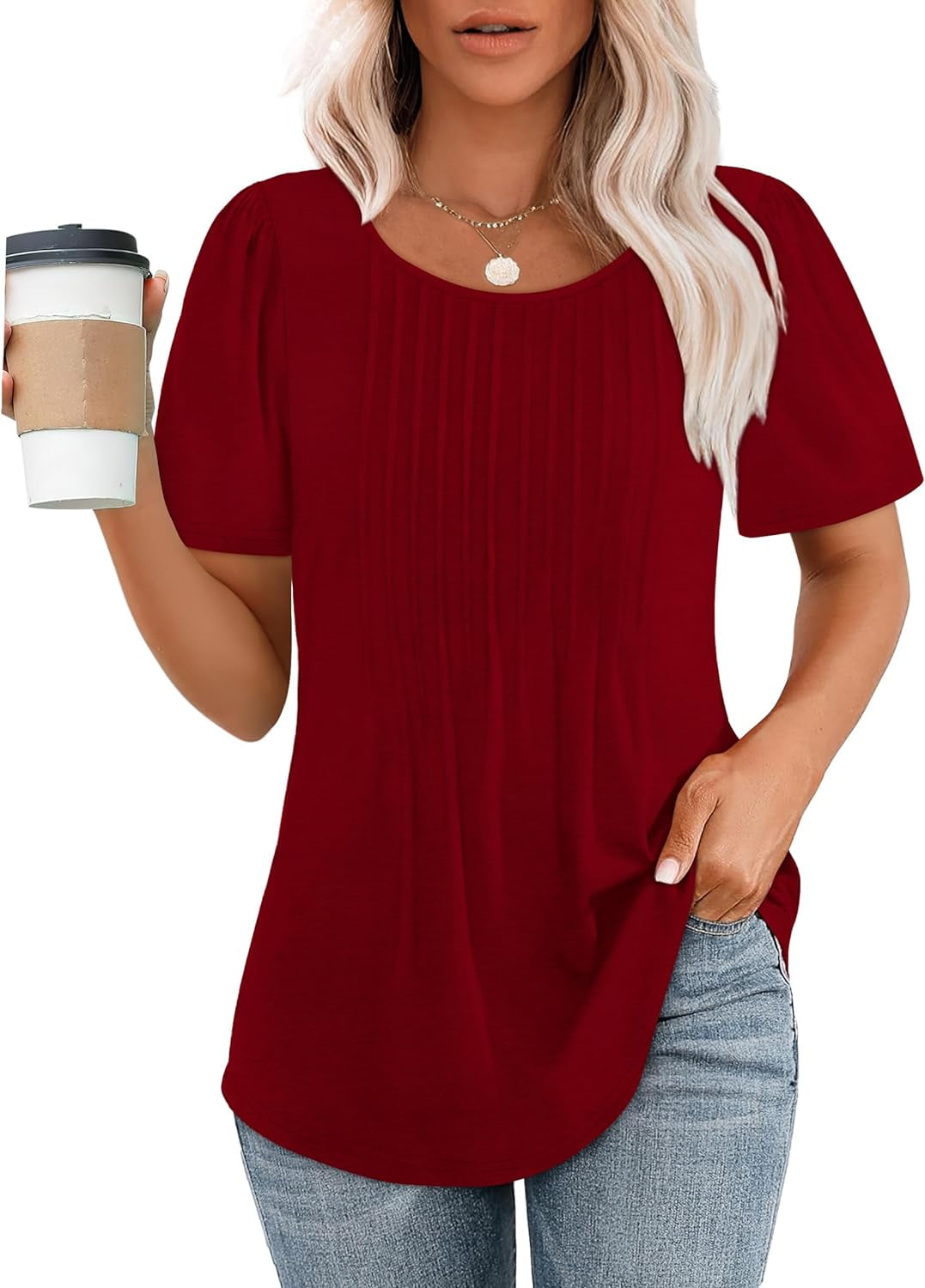 OFEEFAN Women's Tank Tops – Sleeveless Scoop Neck, Loose Fit Summer Tops In Multiple Colors