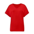 thumbnail image 1 of Womens T Shirts Short Sleeve V Neck Casual Summer Tops Tshirts with Pocket, 1 of 5