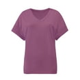 thumbnail image 1 of Womens T Shirts Short Sleeve V Neck Casual Summer Tops Tshirts with Pocket, 1 of 5