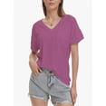 thumbnail image 1 of Womens T Shirts Short Sleeve V-Neck Shirts Cute Fit Summer Casual Tee Tops, 1 of 6