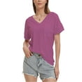 thumbnail image 1 of Womens T Shirts Short Sleeve V-Neck Shirts Cute Fit Summer Casual Tee Tops, 1 of 6