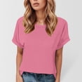 thumbnail image 1 of Womens T Shirts Short Sleeves Crew Neck Basic Tees Summer Top Women's Clothes, 1 of 4