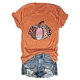 thumbnail image 1 of Womens T Shirts Tops Autumn Loose Pumpkin Printed Short Sleeve Round Neck Womens Tee,Orange,XL, 1 of 4