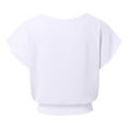 thumbnail image 1 of Womens T Shirts Tops Fashion Tank O Neck Lace Sleeve Loose Plus Size Shirts,White,3XL, 1 of 5