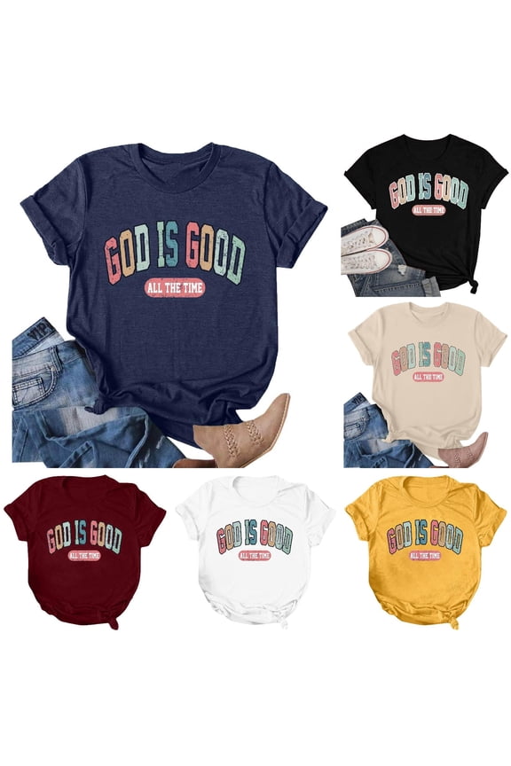 Womens T Shirts Tops Printing Short Sleeves Crew Neck Loose T Womens Summer Clothes